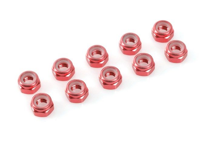 Nylstop alu M3 - Rouge - 10pcs