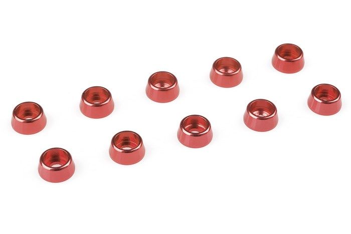 Rondelle alu CHC M2 - Rouge - 10 pcs